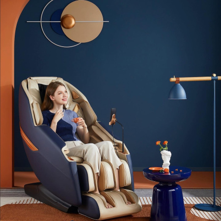 Массажное кресло iMassage Hybrid Blue/Beige Массажное кресло iMassage Hybrid Blue/Beige